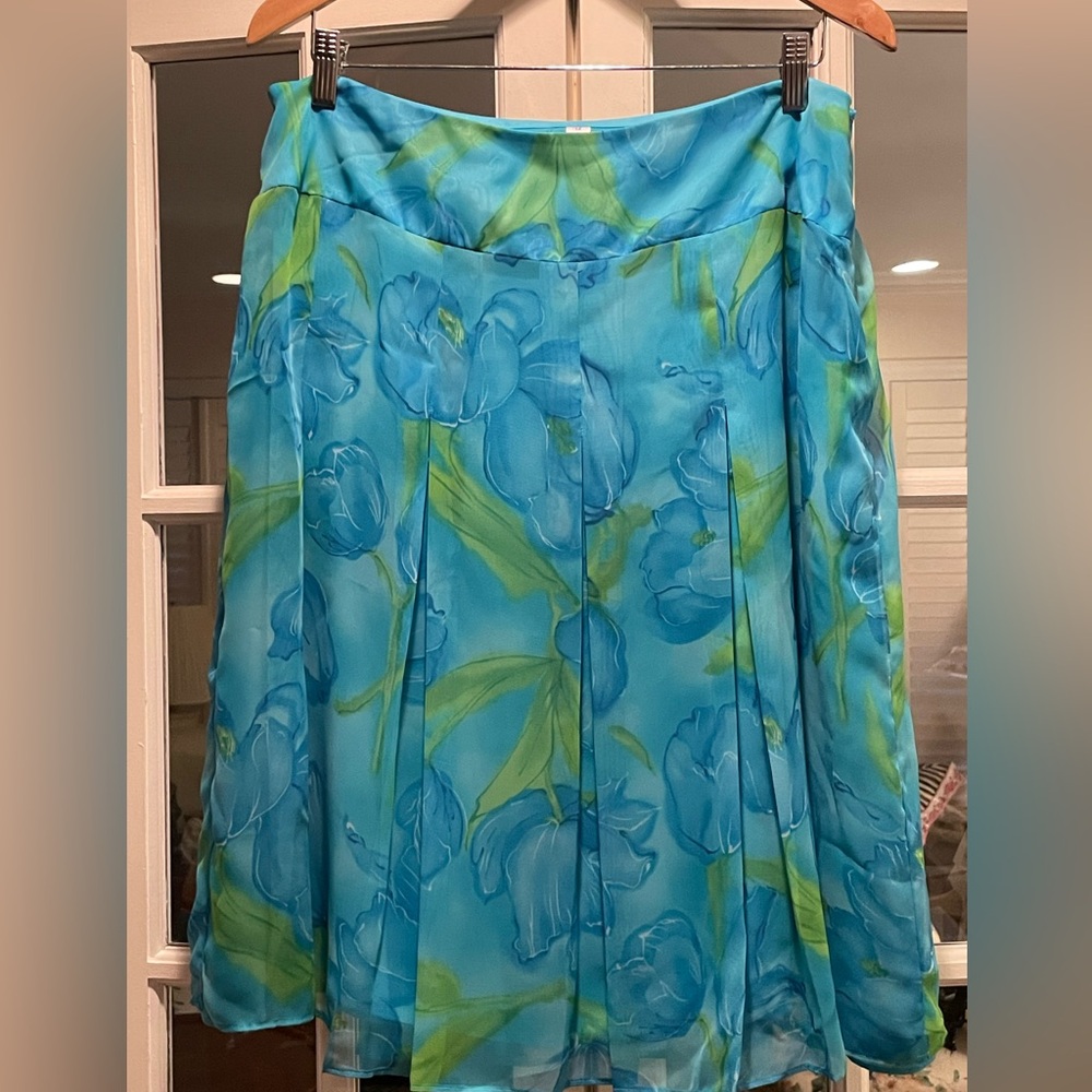 Studio Works BEAUTIFUL skirt. Soft pleated, pleats, lined sz 14.